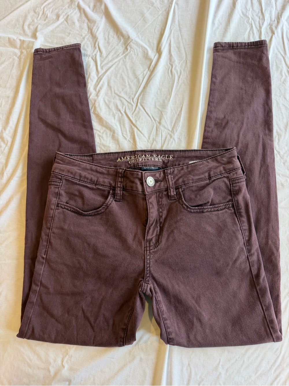 American Eagle Outfitters Women’s Dark Burgundy Skinny Jeans